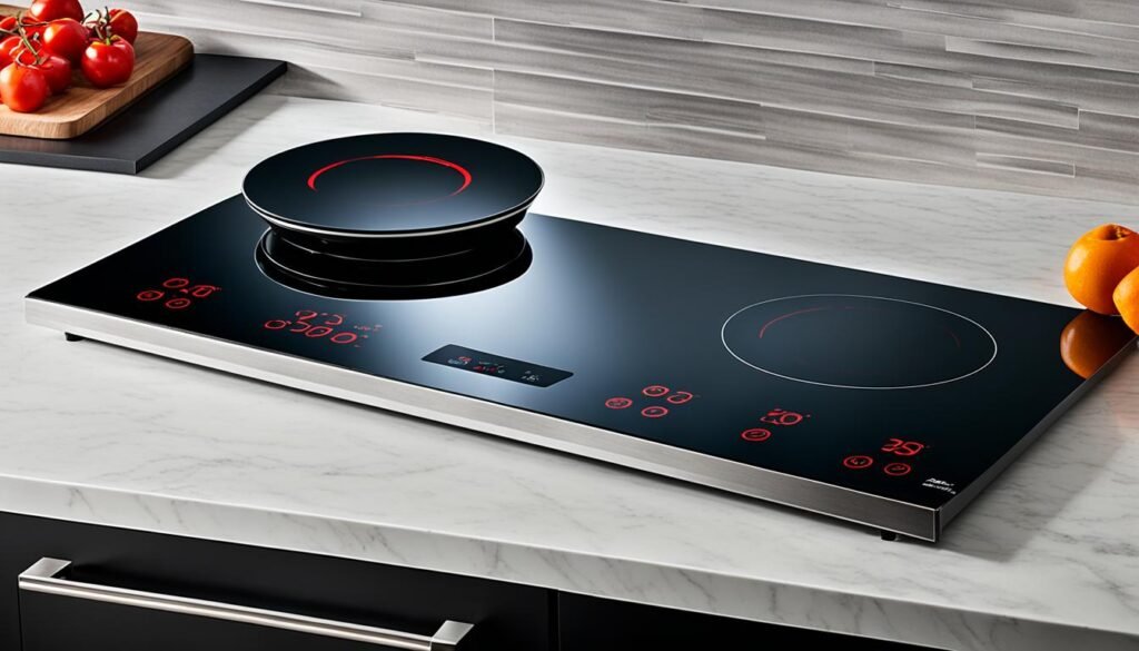 Electric stove with smooth cooktop and precise temperature control